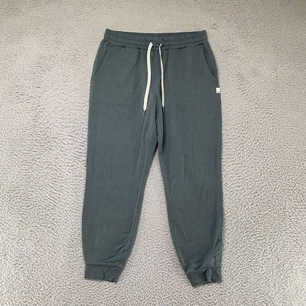 Vuori Performance Joggers Womens Small Blue Jersey Pockets Lounge Gym